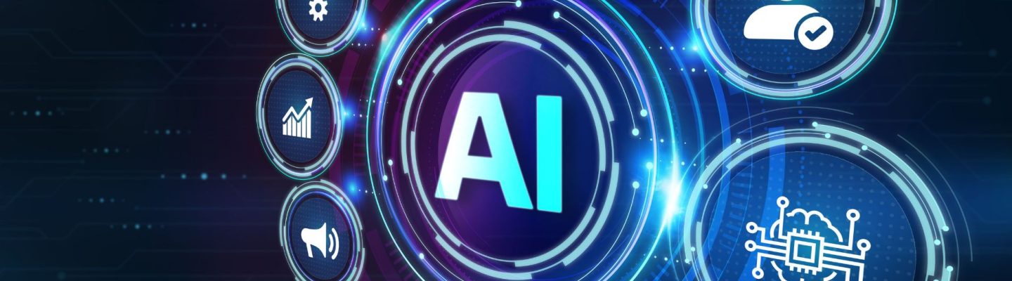 Business professional analyzing search data on a digital screen — AI visibility for high-ticket brands